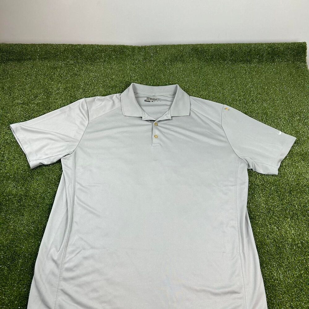 Nike Men's Blue and Grey Polo-shirts
